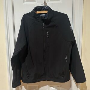 Landway Men's Black Softshell Jacket, Coors branding on Sleeve, Size XL